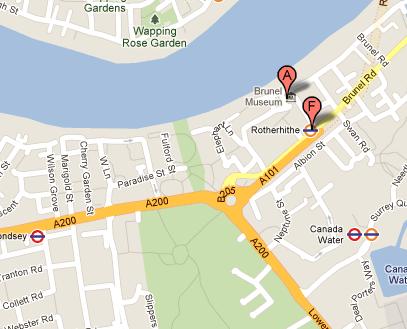 Brunel museum map